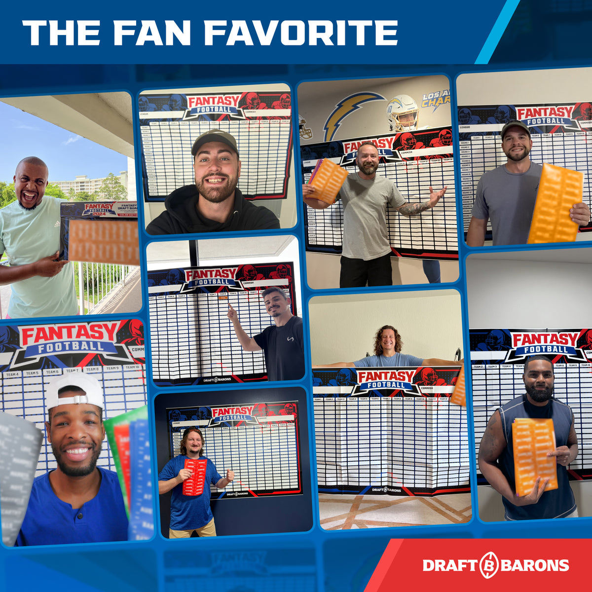 Fantasy Football Draft Board 2026 Kit – Extra Large Set with 491 Player Labels – Premium Color Edition