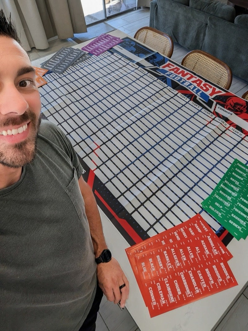 Set the order step for setting up the Draft Barons draft board