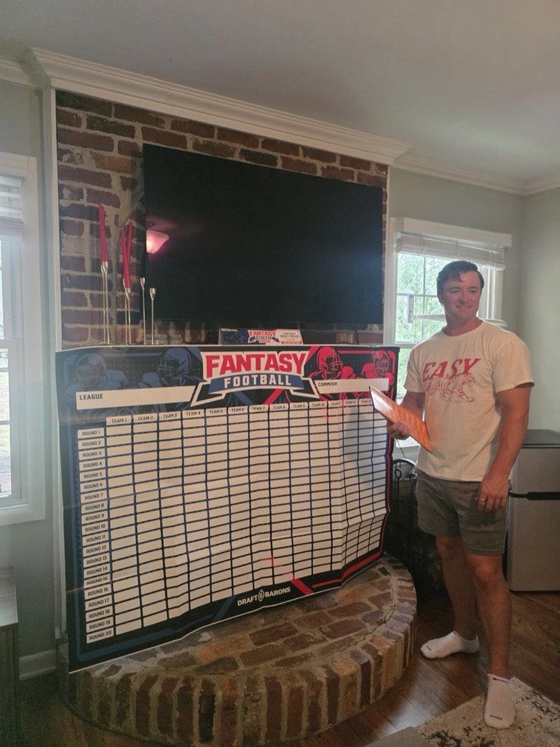 Hang it step for setting up the Draft Barons draft board